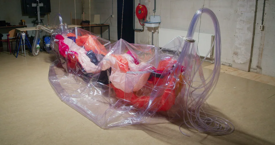 Artificial inflatable boat