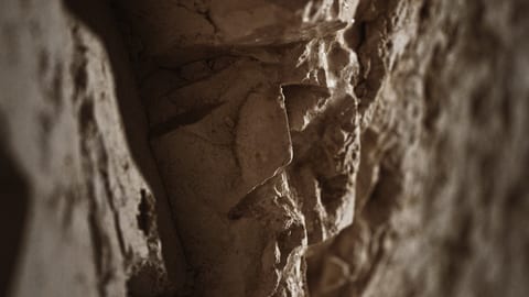 Ancient seabed remnant, chalk cellar, sound art installation.