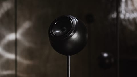 This is a close-up of a computer microphone.