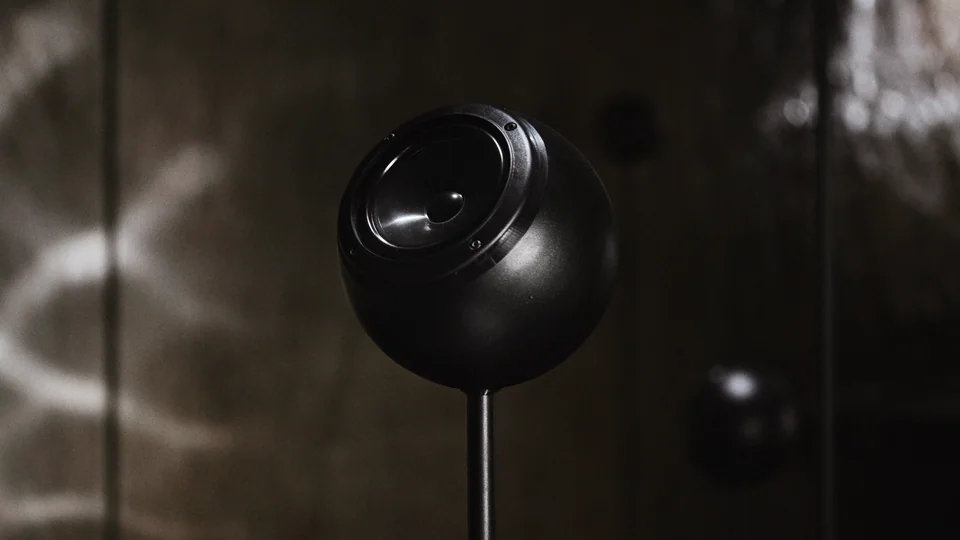 This is a close-up of a computer microphone.